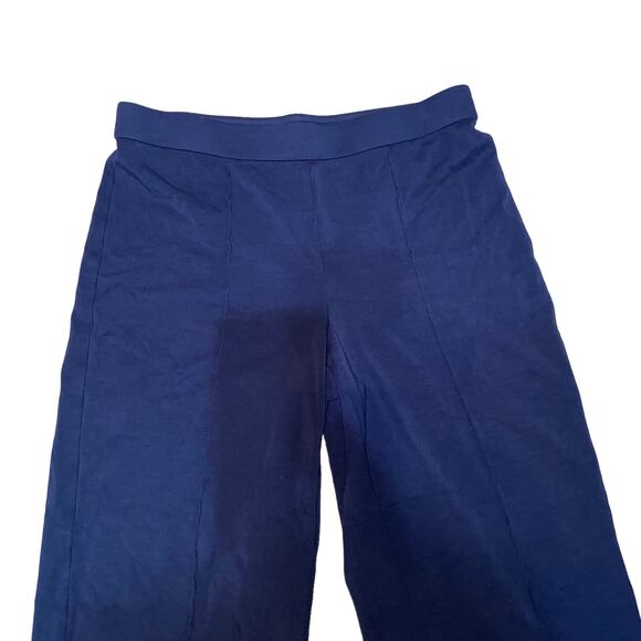 J. Jill Wearever Collection Navy Blue High Rise Wide Leg Crop Pull-On Pants SP - Picture 2 of 7